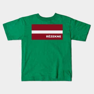 Rēzekne City in Latvian Flag Kids T-Shirt